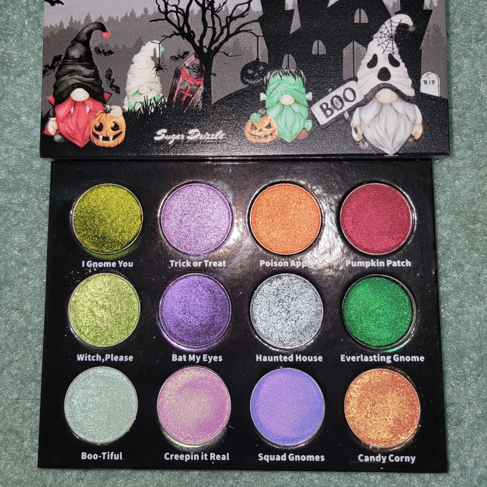 Sugar Drizzle Polish Gnome Chrome Halloween eyeshadow palette